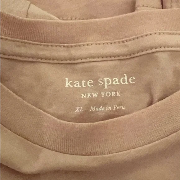 NWT, KATE SPADE ROSE SMOKE EMBELLISHED TEE SHIRT SIZE XL - Picture 5 of 8